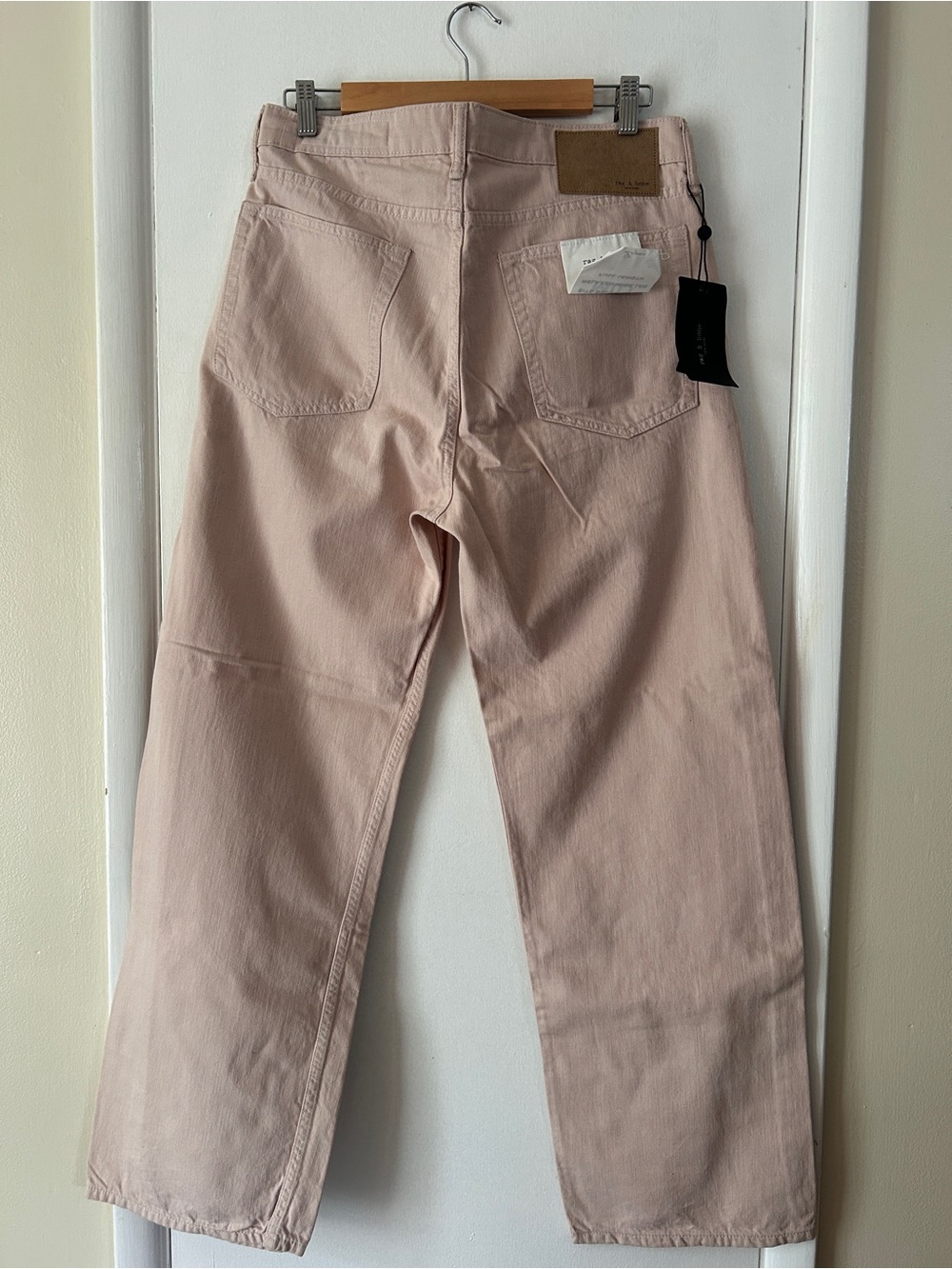 rag & bone Pink Logan Relaxed Wide-Leg Jeans - Picture 3 of 5